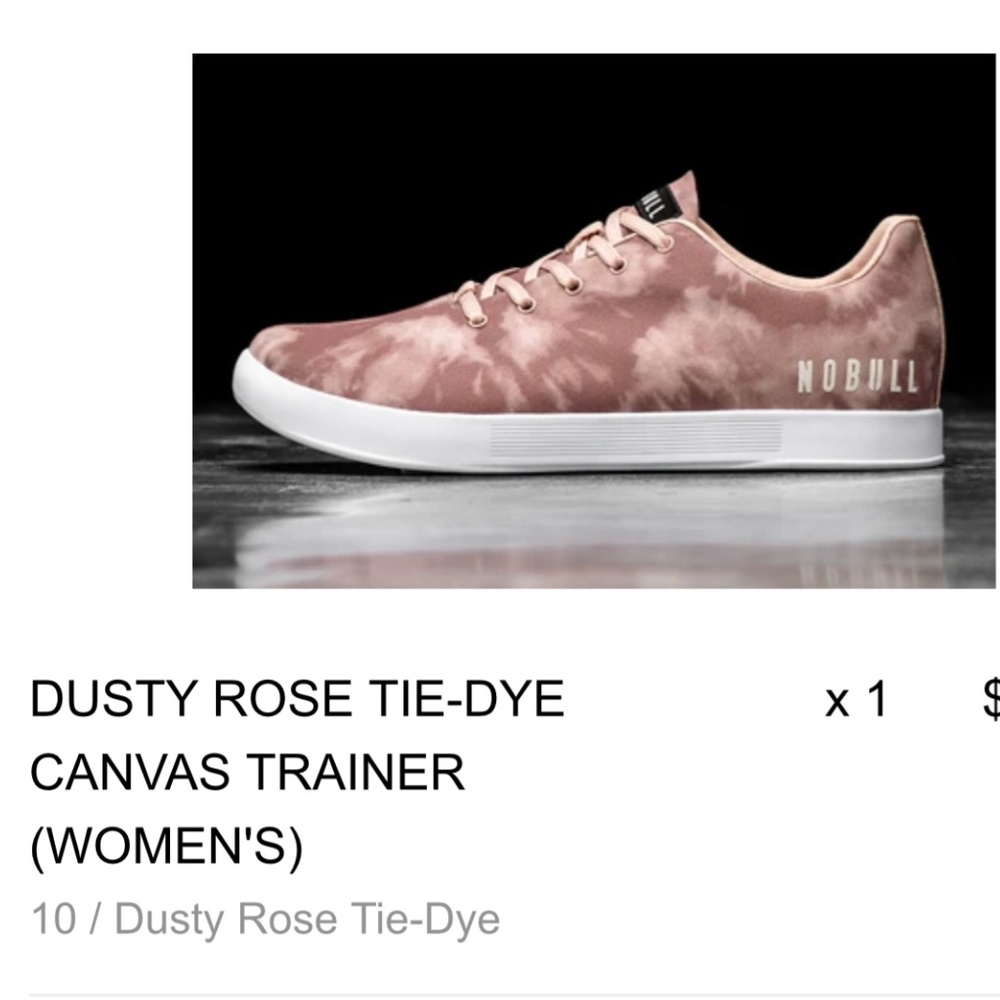 NOBULL Dusty Rose Tie Dye Canvas Trainers